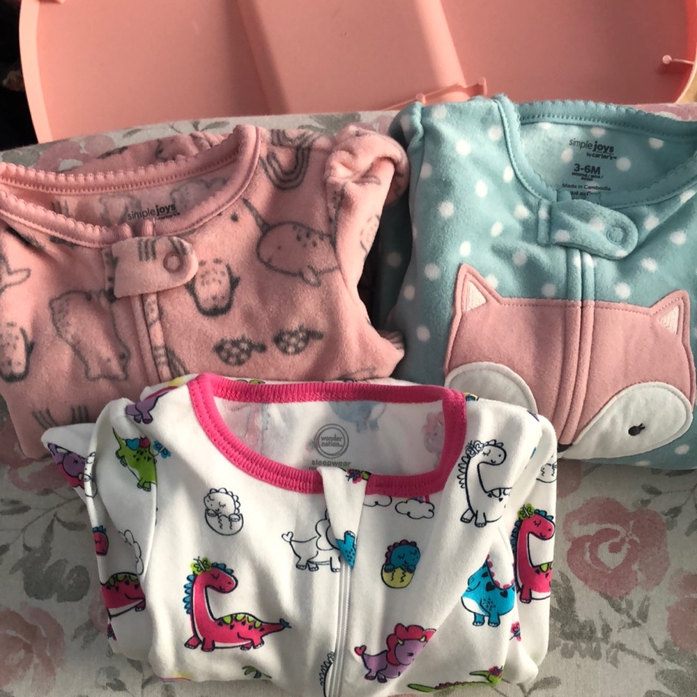 2 NWOT and 1 NWT size 3-6 month sleepers